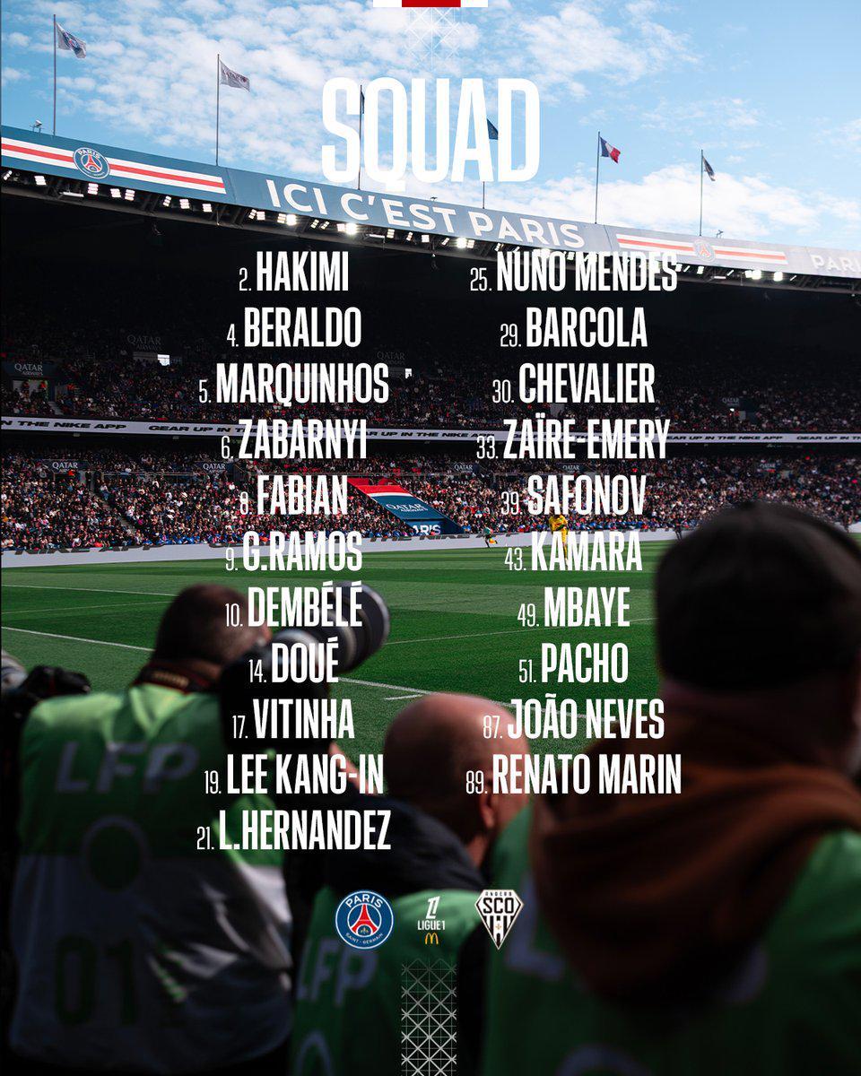 世界杯官网直播软件下载入口-巴黎战昂热大名单：若昂-内维斯回归，KK、多纳鲁马缺席